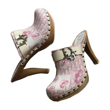 Christian Dior Diorissimo Floral Pink Clogs