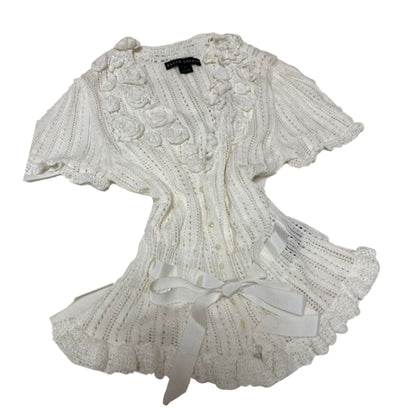 Ralph Laurent Floral SS Crotchet Lace Cardigan