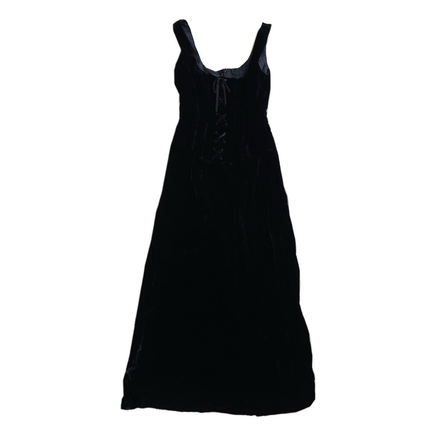 Ralph Lauren Velvet Lace Up Maxi Dress