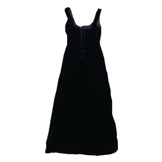 Ralph Lauren Velvet Lace Up Maxi Dress