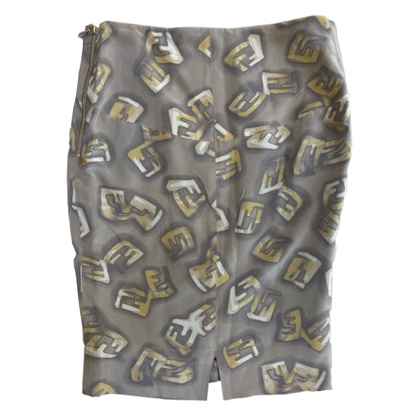 Fendi Graffiti Logo Pencil Midi Skirt