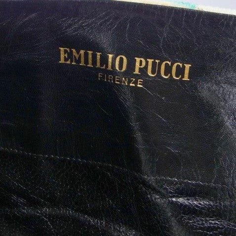Emilio Pucci Velvet Pattern Knee High Boots