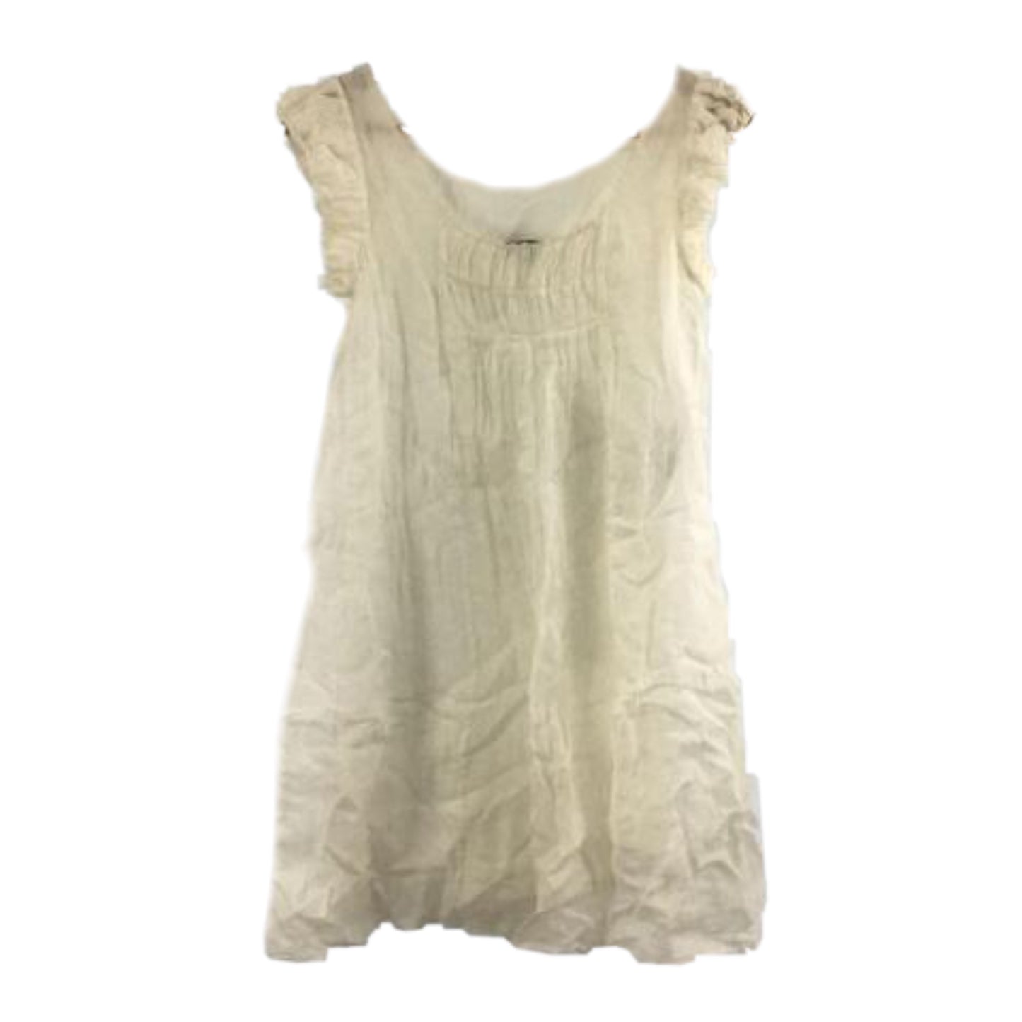 Fendi Linen Pleated Sless Mini Dress