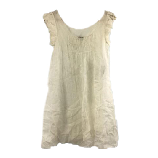 Fendi Linen Pleated Sless Mini Dress