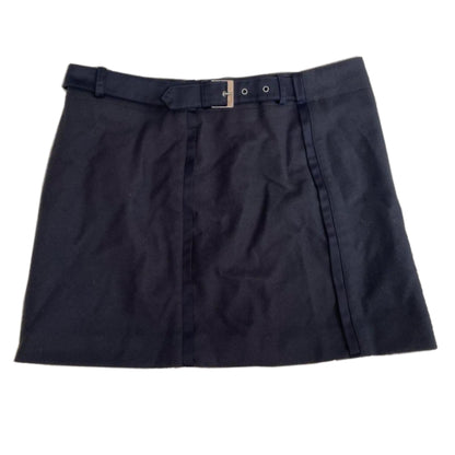 Sportmax Mini Buckle Virgin Wool Double Zipper Skirt