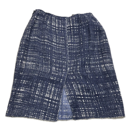 Prada Sketch Cotton Grid Pencil Skirt W Slit