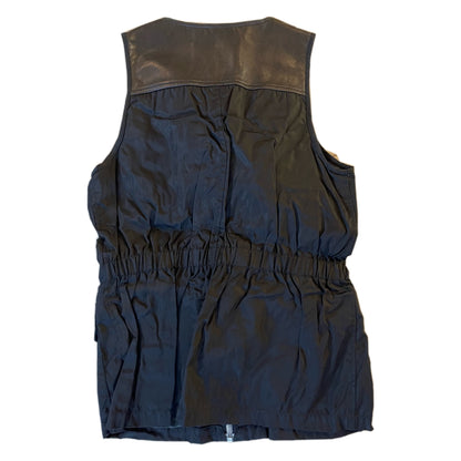 Prada Nylon Leather Zip Vest
