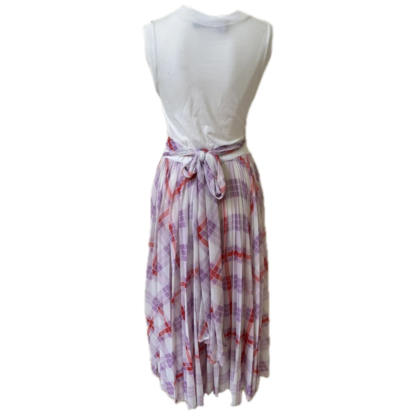 Sportmax Code Cotton Tartan Wrap Tank Sless Dress