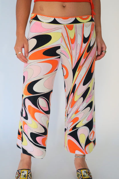 Emilio Pucci Terry Towel Abstract Culottes