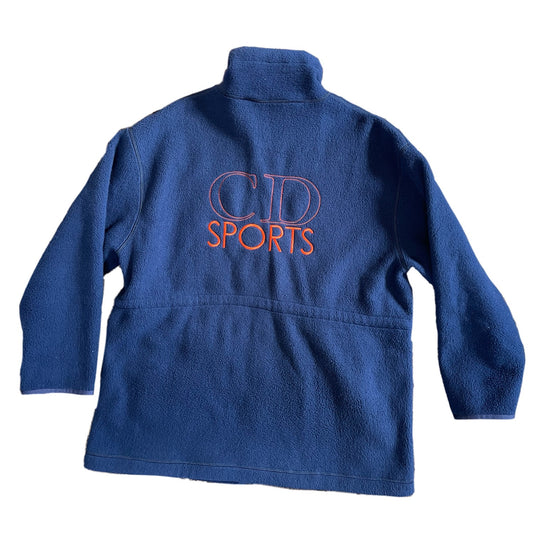 Christian Dior Sports Fleece Embroidered Logo Jacket