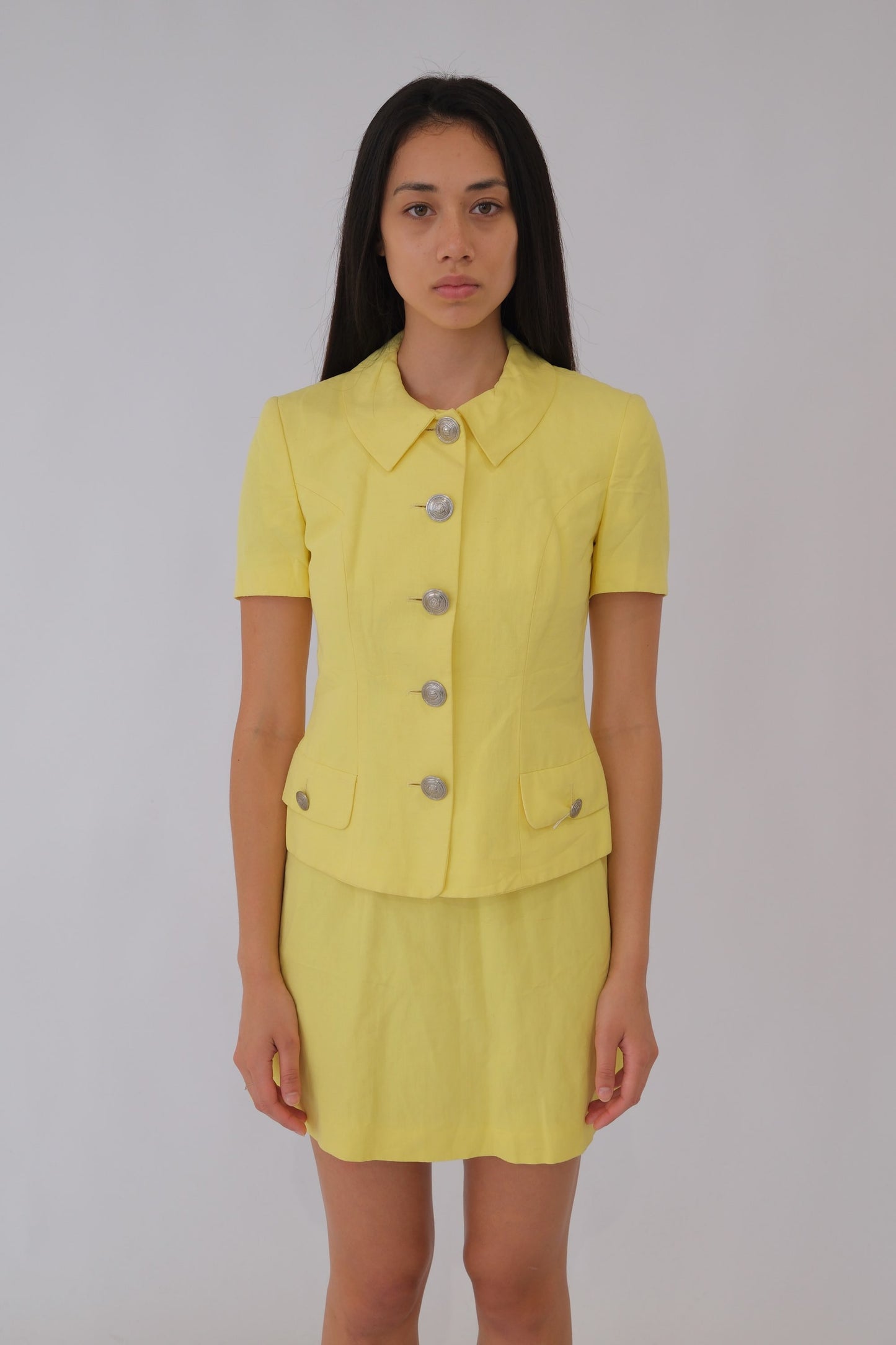 Versace Medusa Button SS Blazer & Halterneck Dress Set
