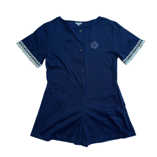 Christian Dior Lace Trim Logo Playsuit
