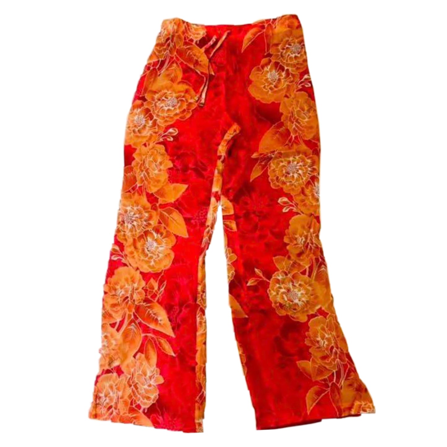 Kenzo Jungle Floral Silk Wide Leg Pants