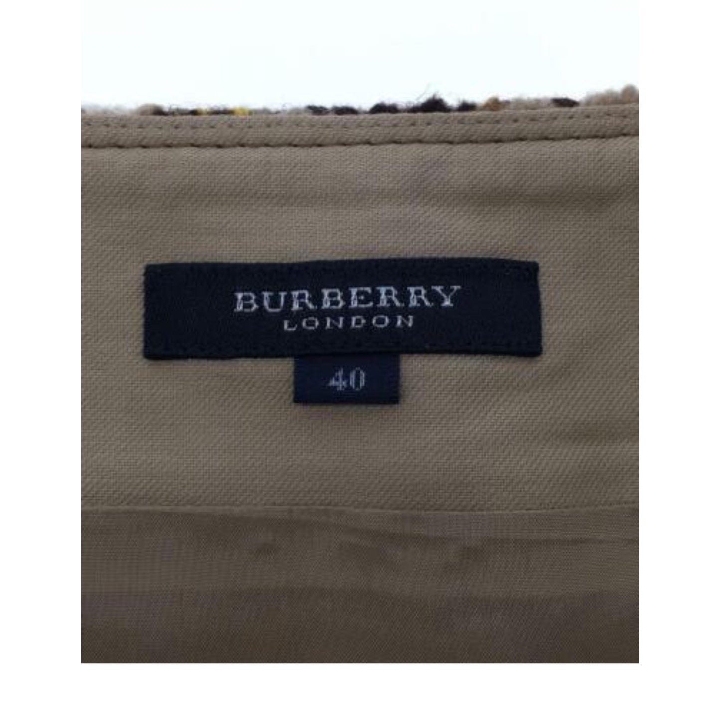Burberry Nova Check Wool Tweed A Line Skirt