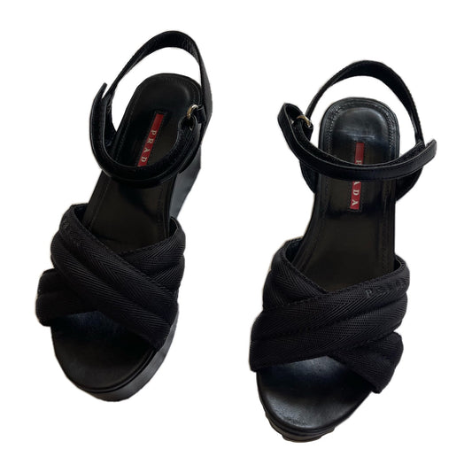 Prada Sport Criss Cross Wedges