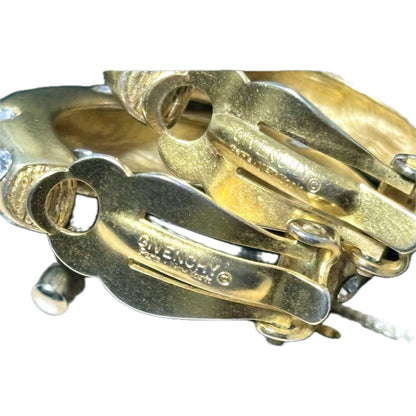Givenchy Gold Plated Clip On Hoop Earrings