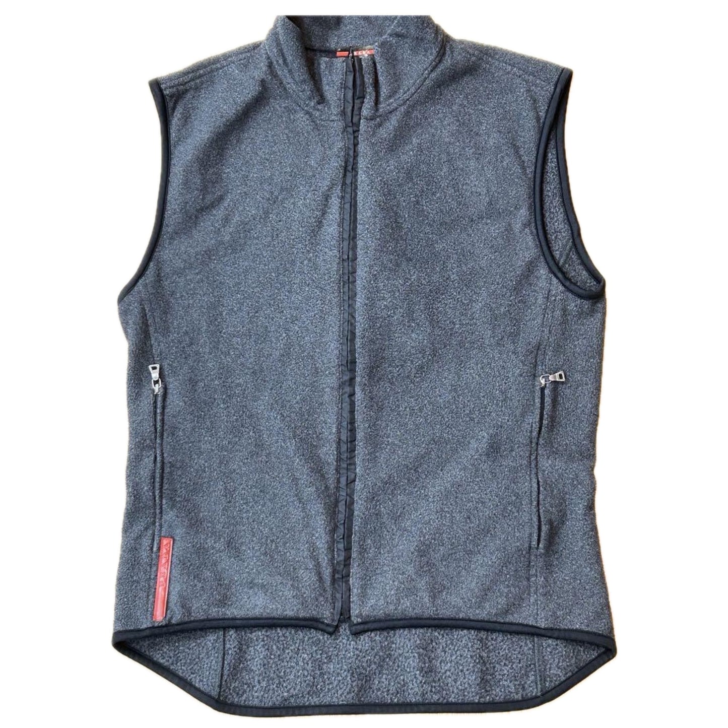 Prada Mens Sport Fleece Zip Down Vest