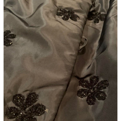 Giorgio Armani Floral Beaded Nylon Puffer Coat