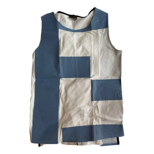 Fendi Teal/Beige F PrintSleeveless Tee