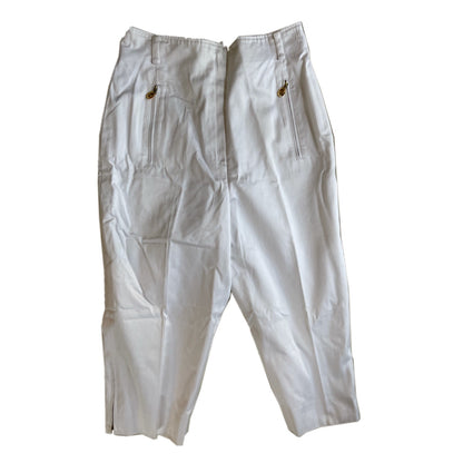 Christian Dior Gold Logo Zipper Capri Pants