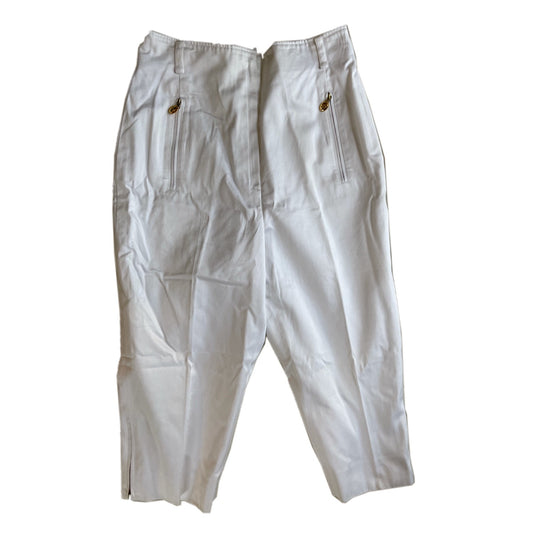 Christian Dior Gold Logo Zipper Capri Pants