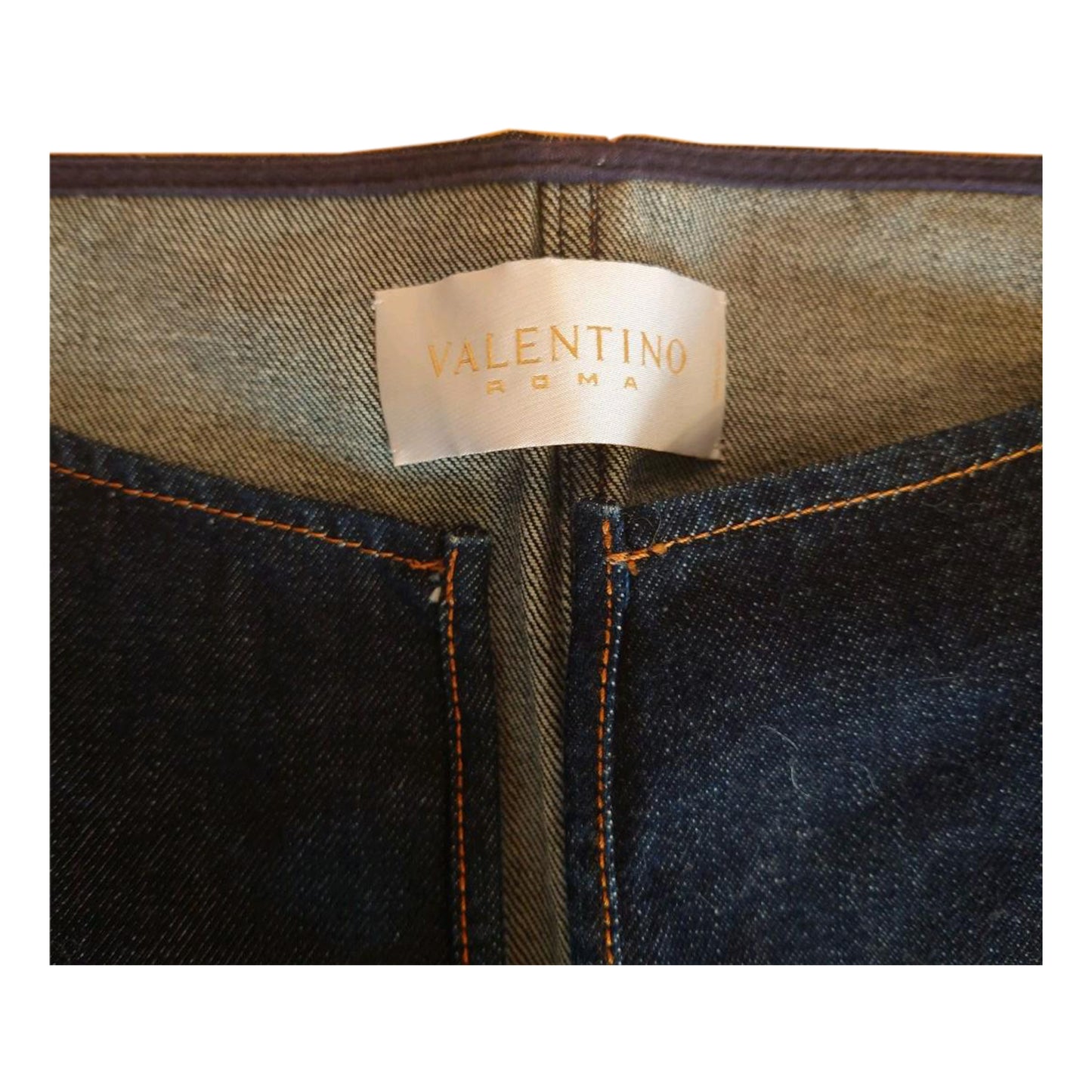 Valentino LS Denim Cropped Bow Jacket