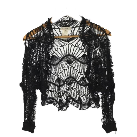 Celine Silk Crochet Hand Knit Cardigan