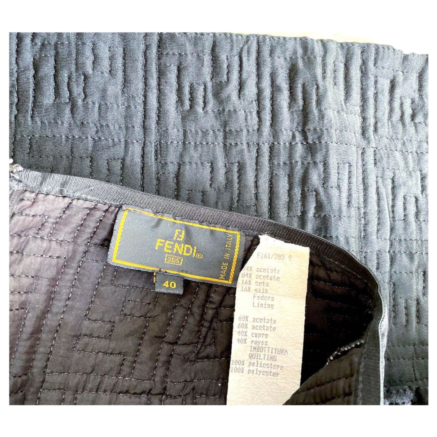 Fendi Zucca High Waist Embroidered Pants