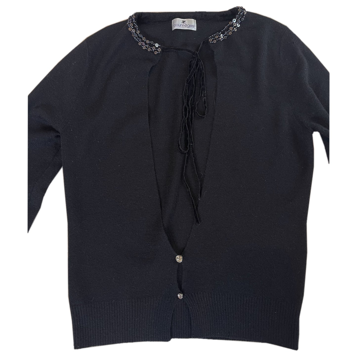 Courreges KeyHole Tie Cardigan