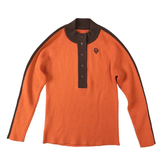 Christian Dior Miss Dior Half Button Down Logo LS Knit