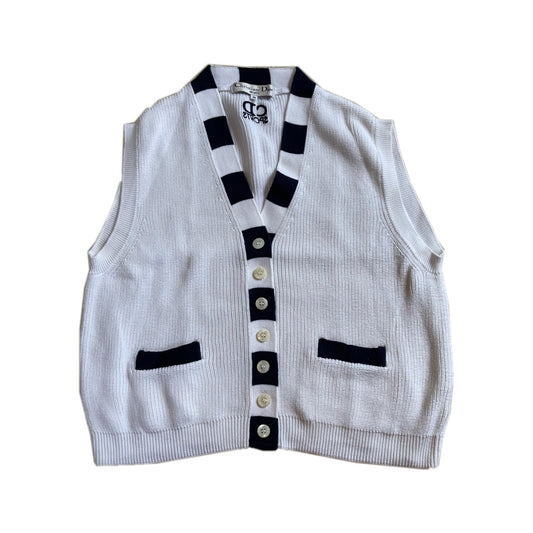 Christian Dior Sports Logo Knit Button Down Vest