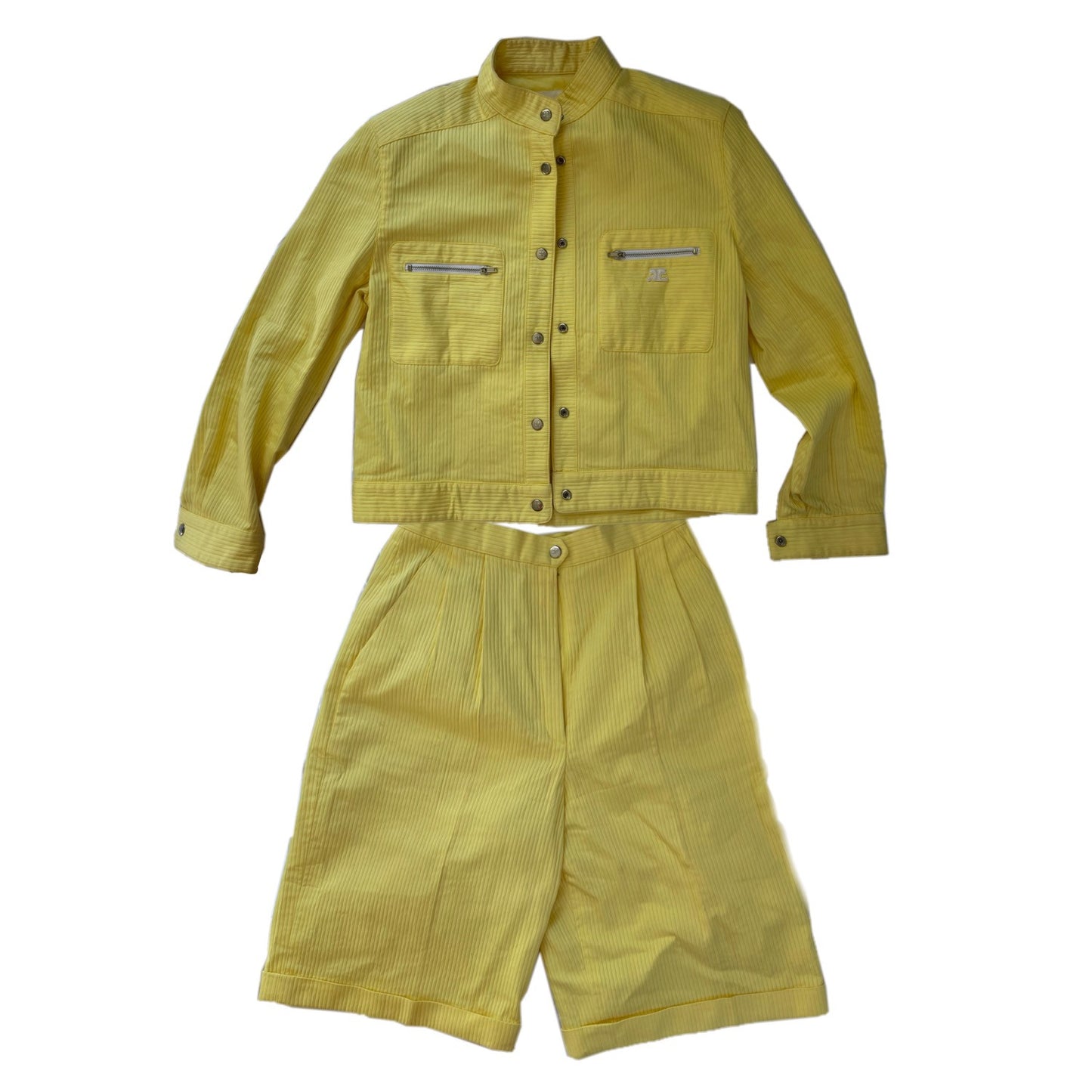 Courreges Yellow Jacket/Boy Short Suit