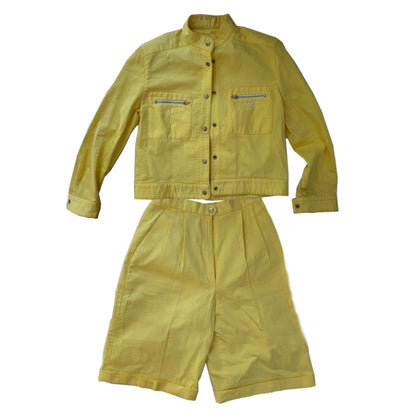 Courreges Yellow Jacket/Boy Short Suit