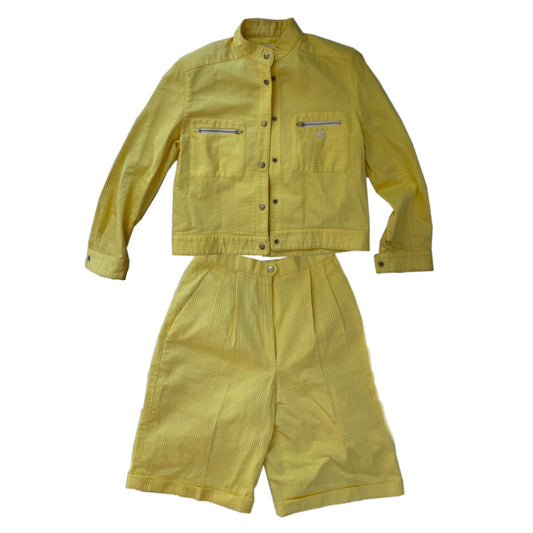 Courreges Yellow Jacket/Boy Short Suit