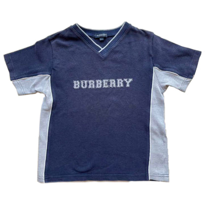 Burberry Logo V Neck Baby Crop Tee