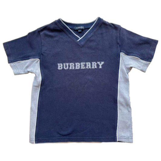Burberry Logo V Neck Baby Crop Tee