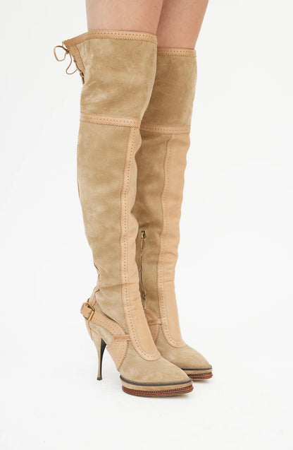 Christian Dior Fall 2010 Suede Thigh High Heels