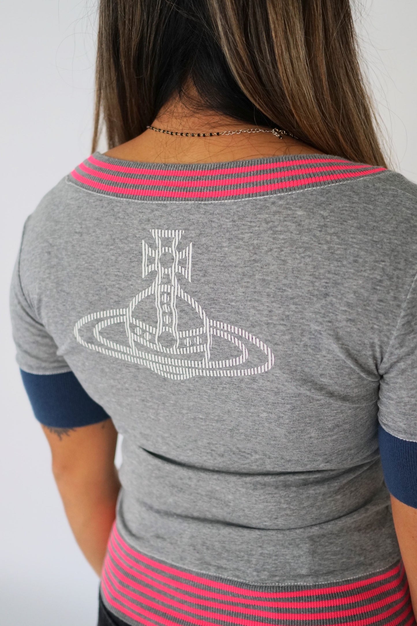 Vivienne Westwood Orbit Logo Scoopneck SS Cardigan