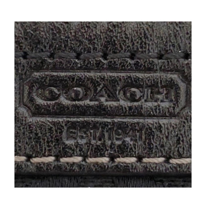 Coach Monogram Canvas Double Pocket Leather Shoulder Bag