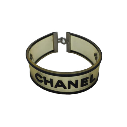 Chanel Rubber Logo Bangle Bracelet