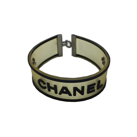 Chanel Rubber Logo Bangle Bracelet