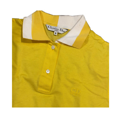 Christian Dior Sports Long Sleeve Yellow/White Polo