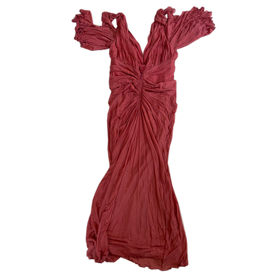 Gucci Silk Ruched Assymetrical Midi Dress