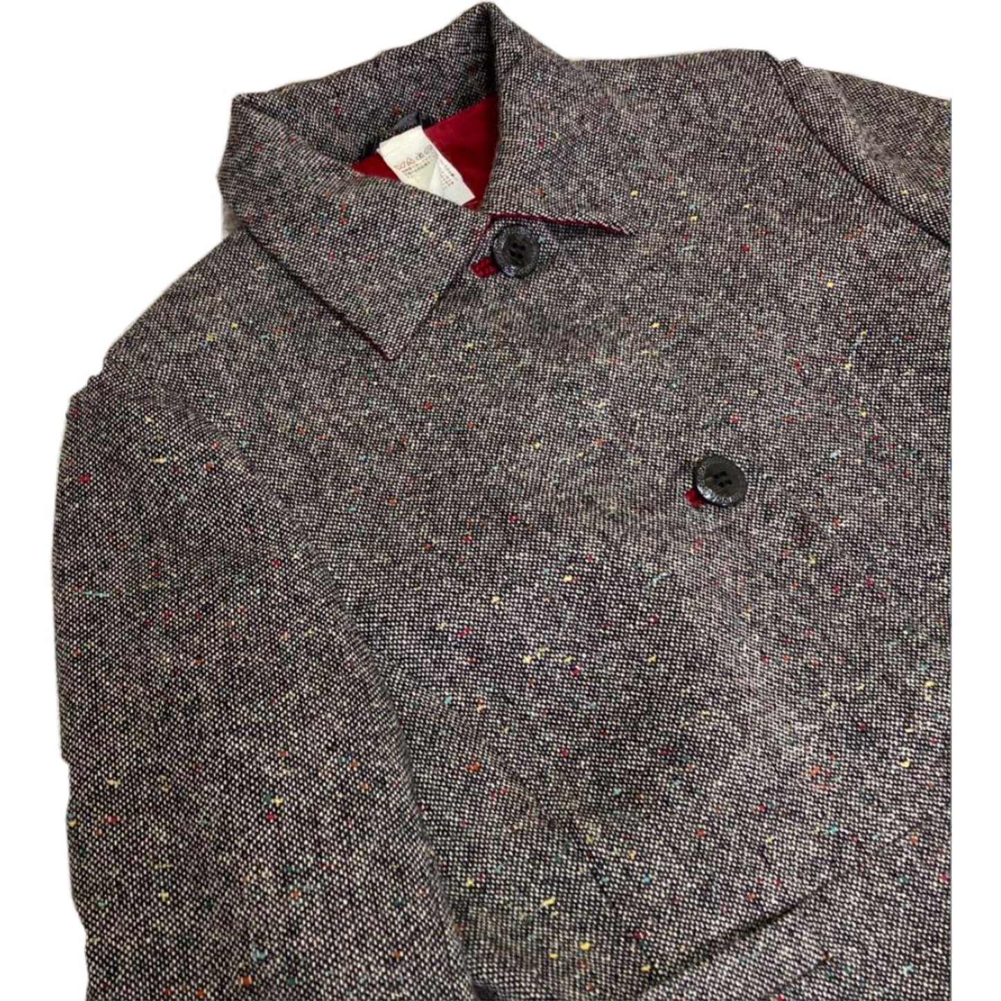 Gianni Versace Tweed Wool Speckle Blazer Skirt Two Piece Set