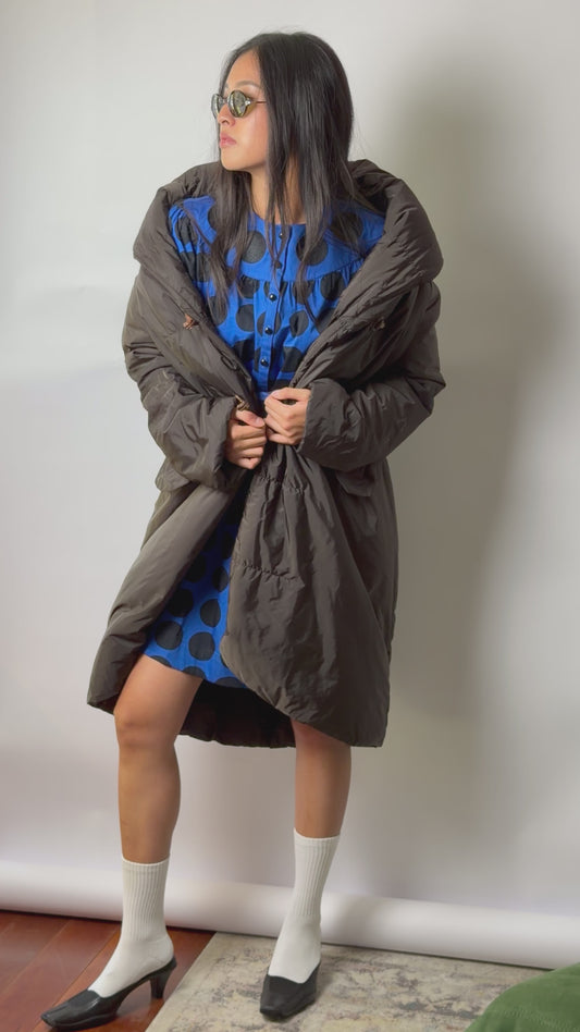 Ermanno Scervino Down Coat w Frog Closure & Hood, Skirt Skirting